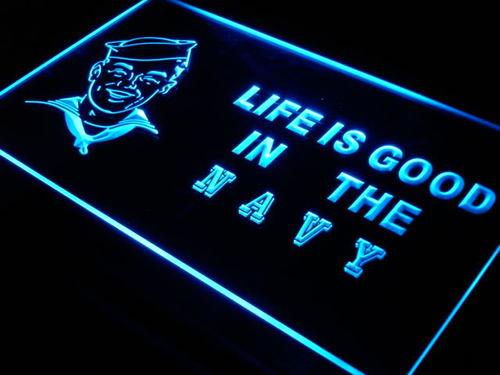 Navy Life is Good US Decor Bar Neon Light Sign